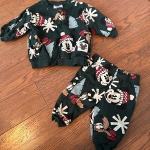 Joe Fresh Green Kids Matching Set with Cartoon Print size 0-3 months